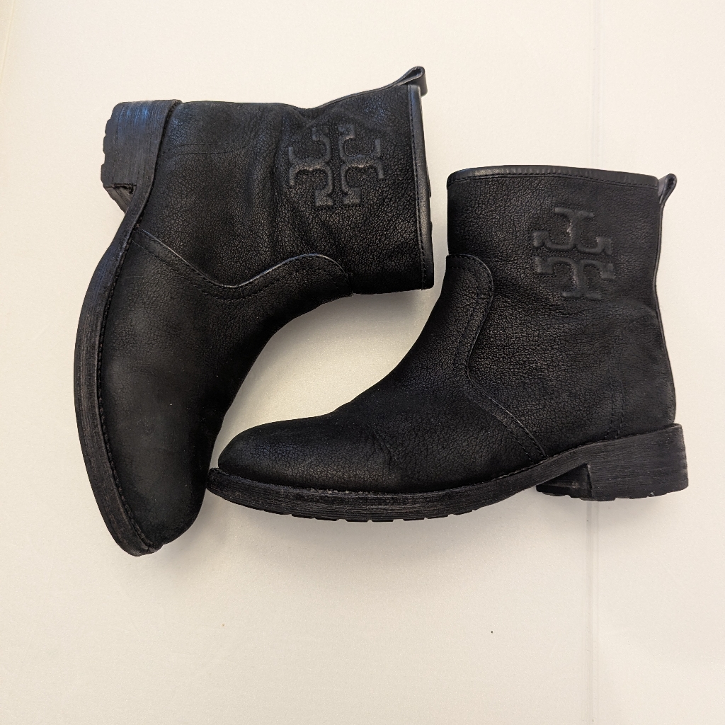Tory Burch Women's Black Moto Boots